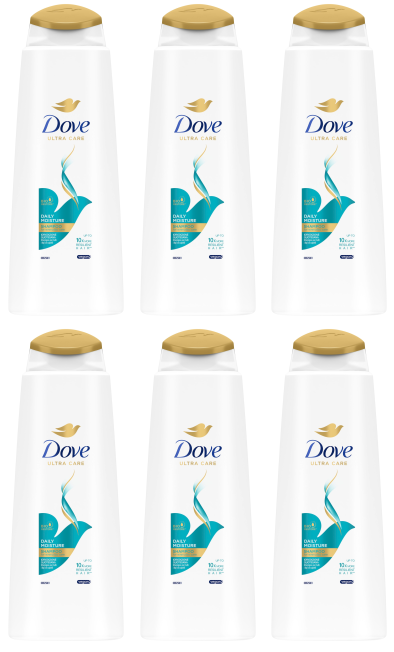 6 x Dove Shampoo Daily Moisture - 400ML