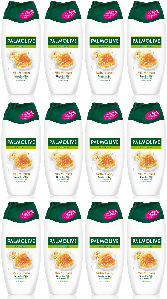 12 x Palmolive Naturals Milk & Honey Shower Gel And Body Wash 250Ml