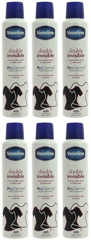 6 X Vaseline Anti P Women Double Invisible - 250Ml