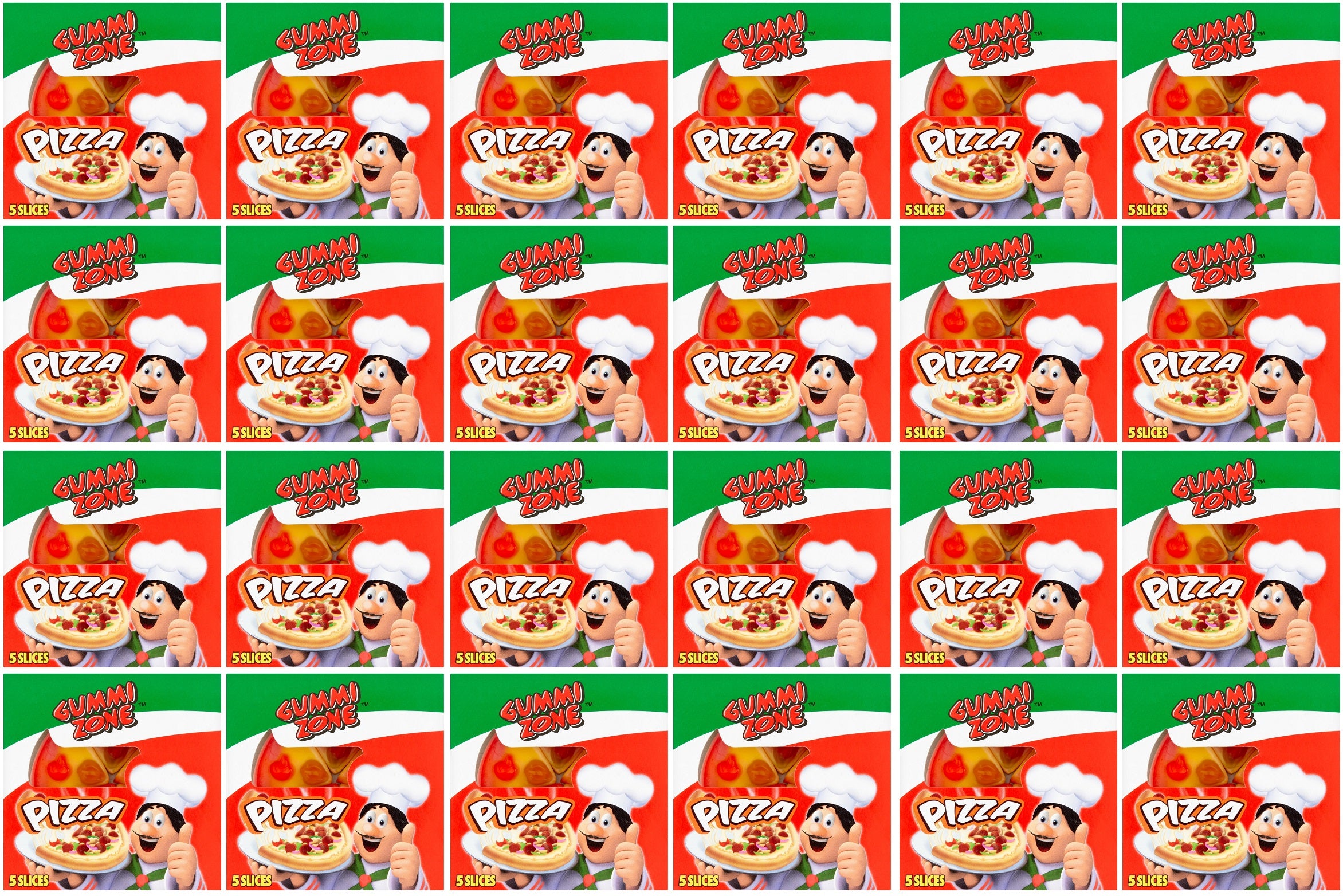 24 x Gummi Zone 5 Pizza Slices 21G