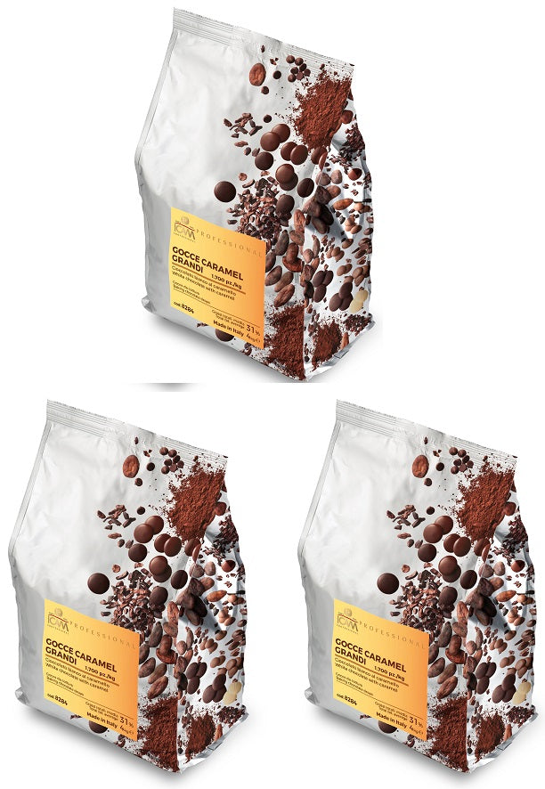 3 x Icam Professional White Caramel Chocolate 4Kg
