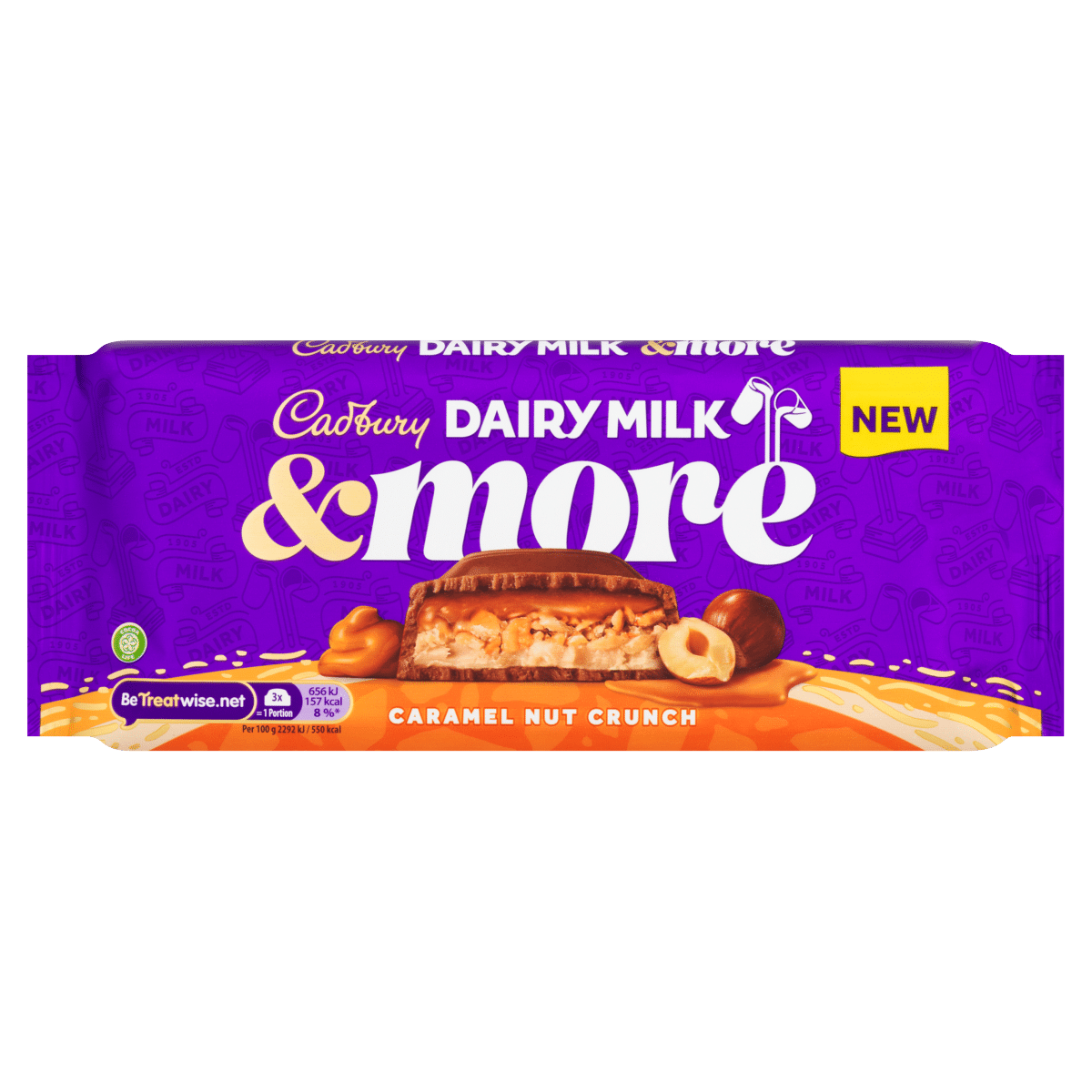 15 x Cadbury Dairy Milk & More Caramel Nut Crunch - 200GM