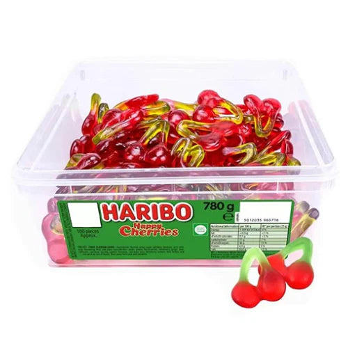 100 x Haribo Happy Cherries Countline Drum - 1