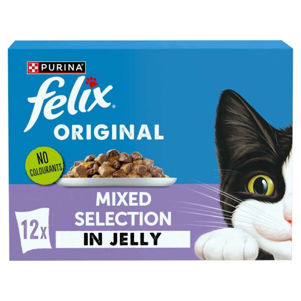 4 x Felix Original Mixed Selection In Jelly Wet Cat Food 12X85G