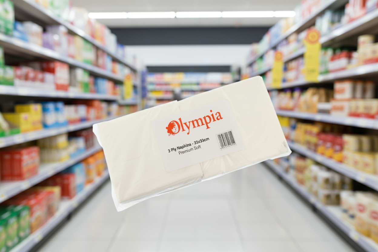 5000 x Olympia Napkins White 1Ply