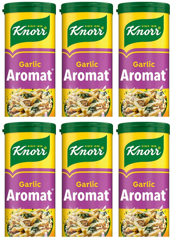 6 X Knorr Garlic Aromat Sprinkler - 90G