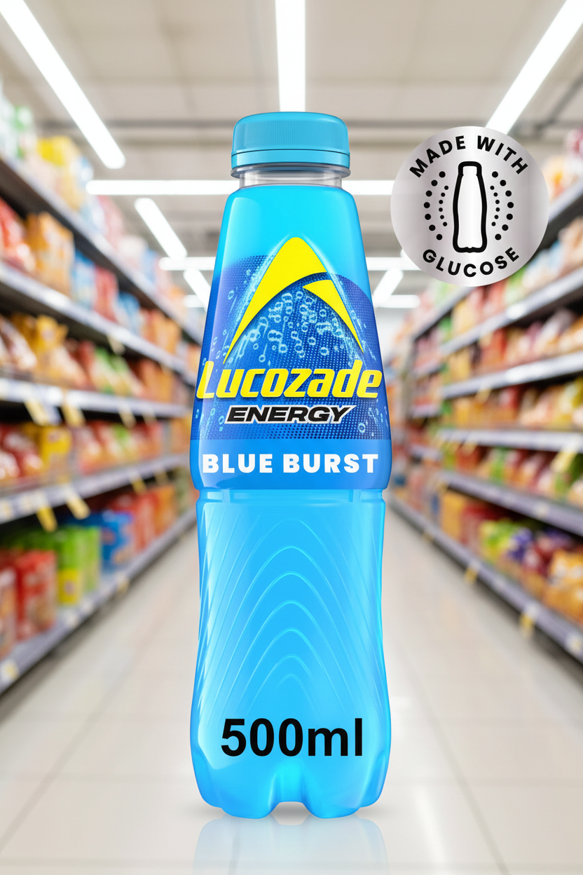 12 x Lucozade Energy Blue Burst 500Ml