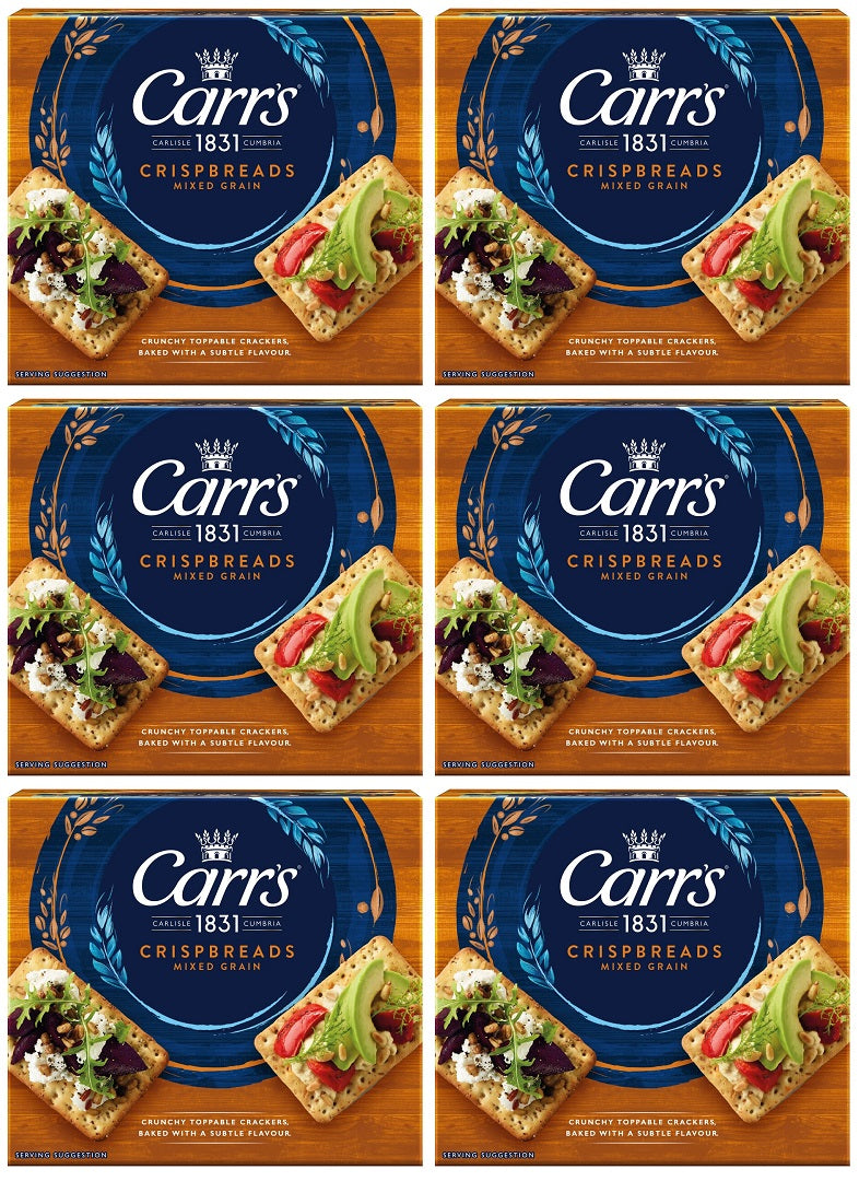 6 x Carrs Crispbreads Mixed Grain 5Pk 190Gm