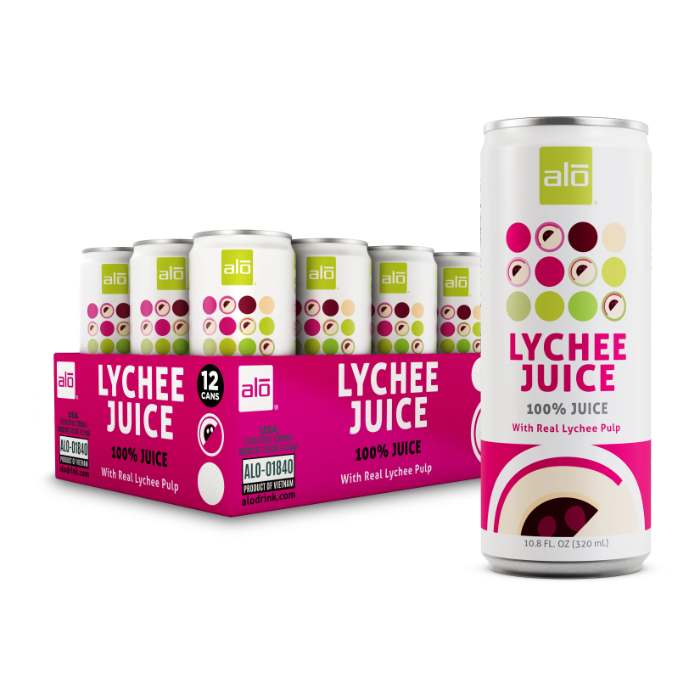 12 x ALO Lychee Juice with Pulp - 320ml