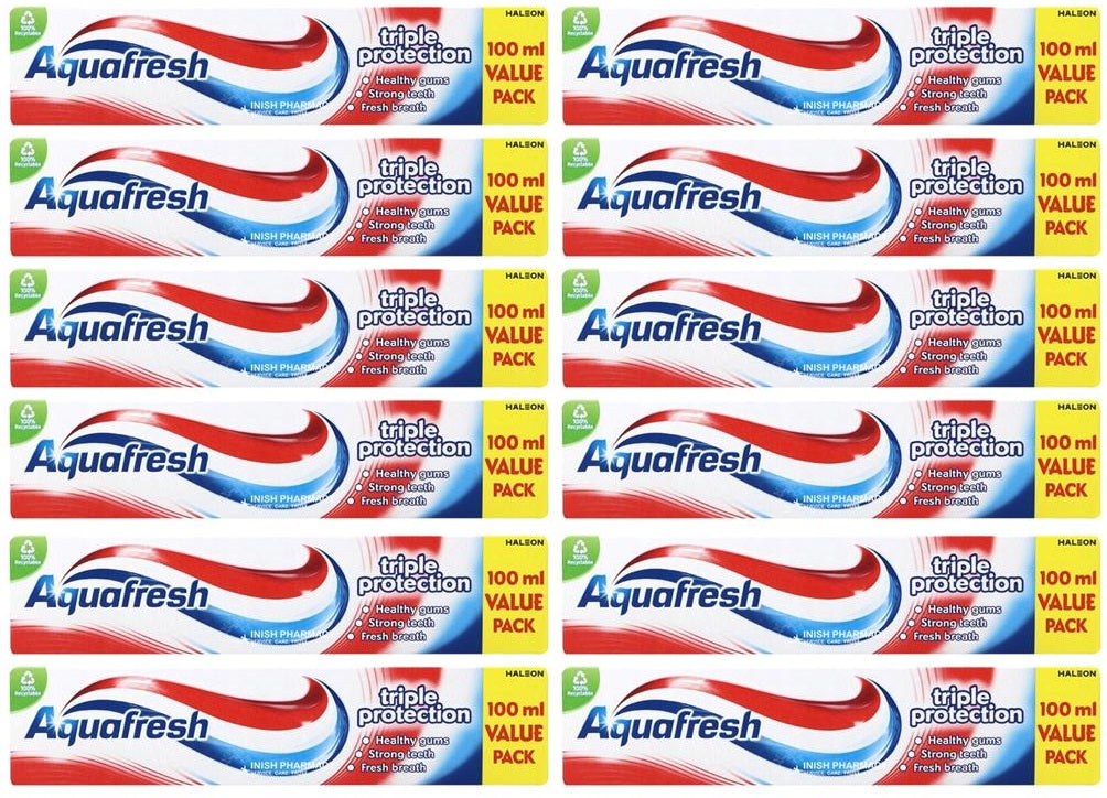 12 x Aquafresh Triple Protect Toothpaste 100Ml