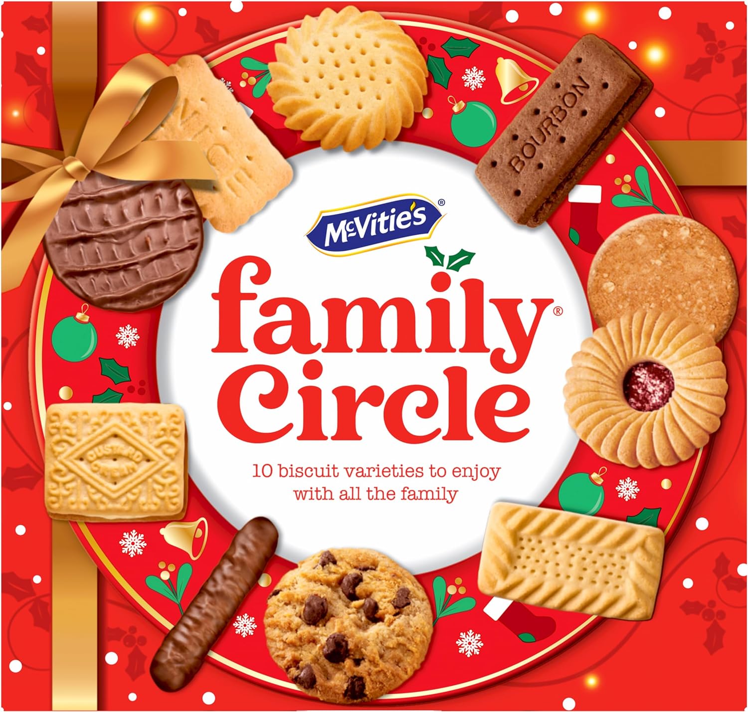 10 X Mcvities Family Circle Carton 400GM