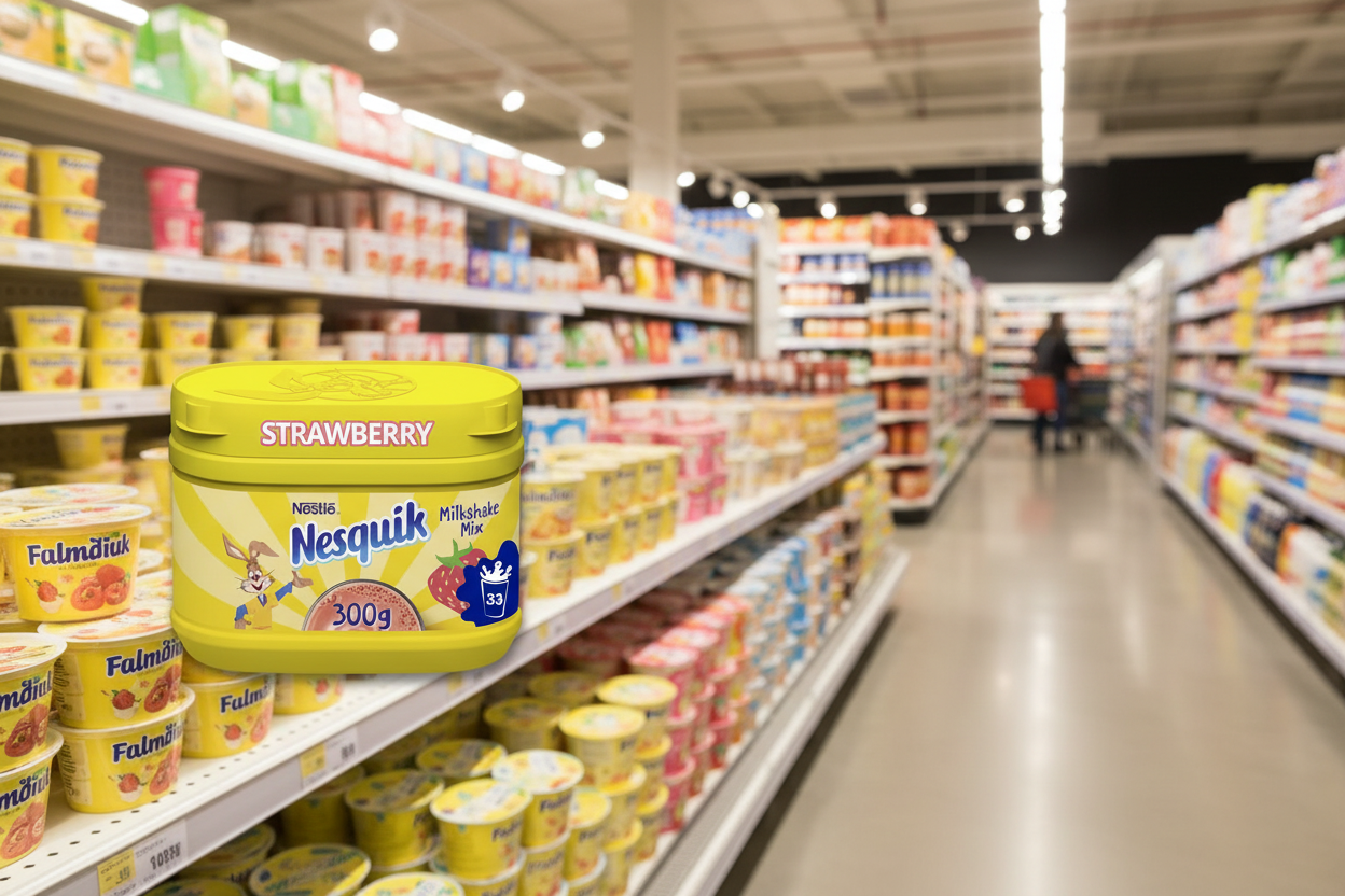 10 x Nesquik Strawberry Milkshake - 300GM