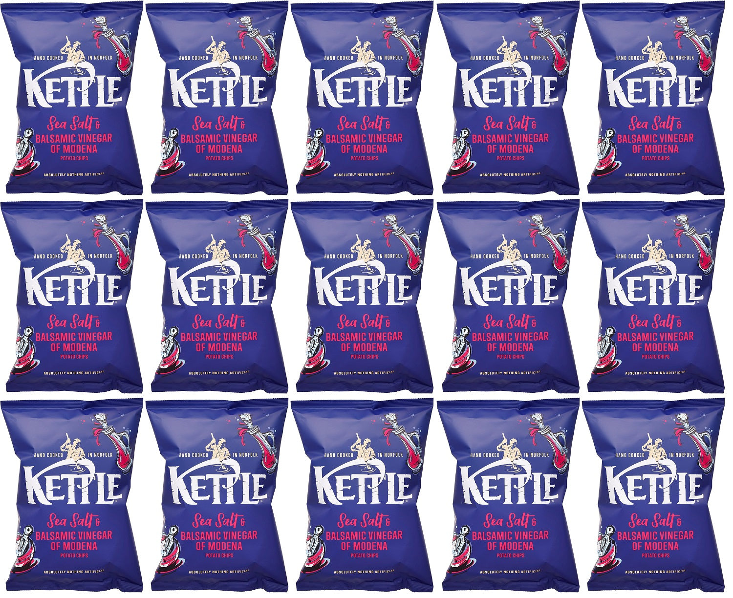 16 x Kettle Sea Salt & Balsamic Vinegar Potato Chips 130G
