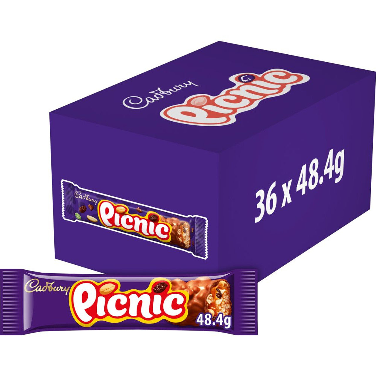 36 x Cadbury Picnic Chocolate Bar 48.4G
