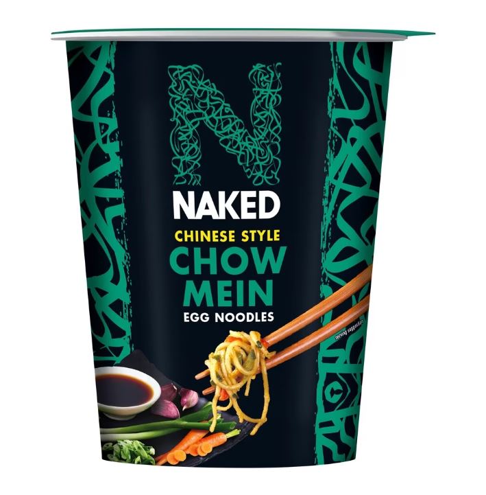5 x Naked Noodle Chow Mein Noodle Pot 75Gm