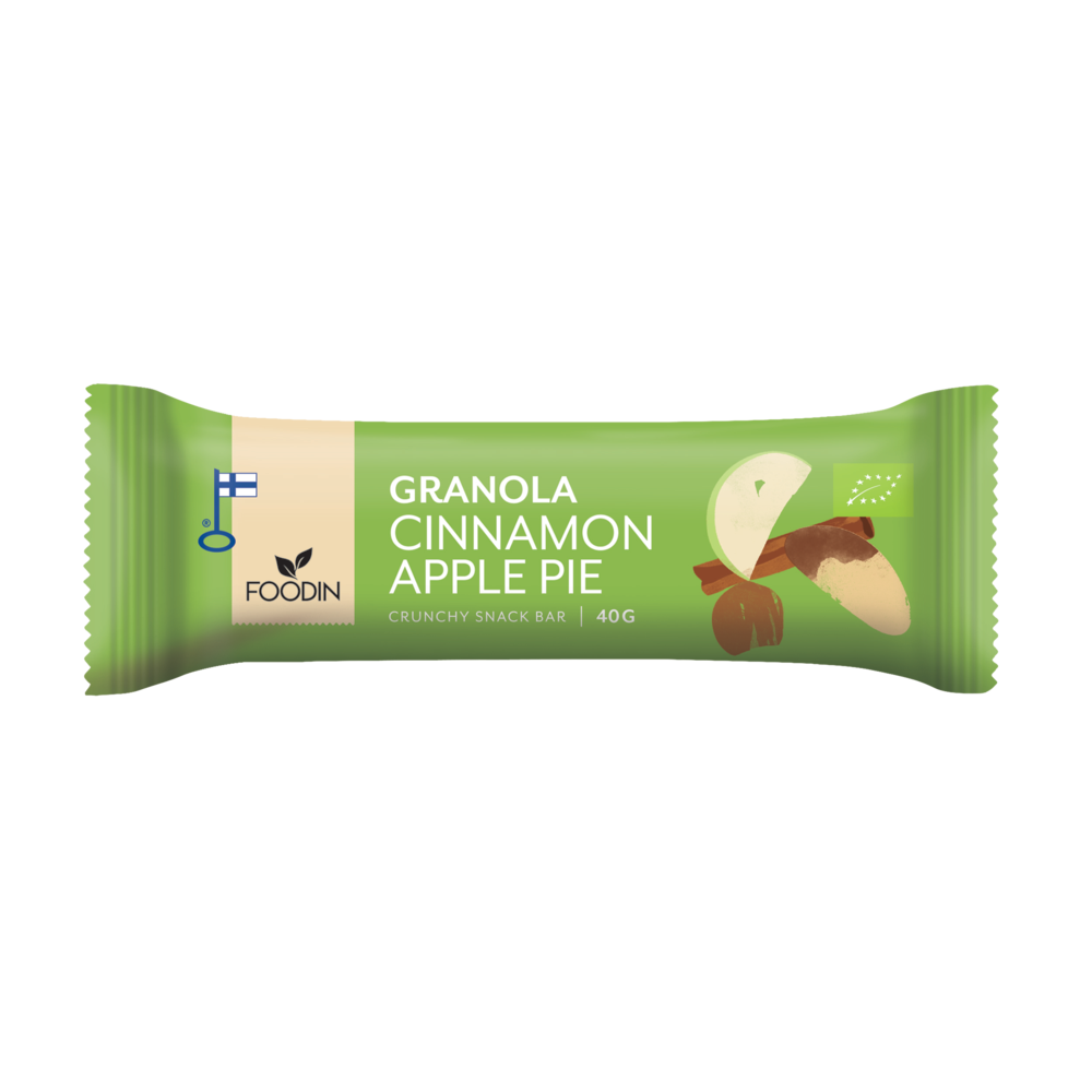 12 x Foodin Granola Bar Cinnamon Apple Pie Org - 40g
