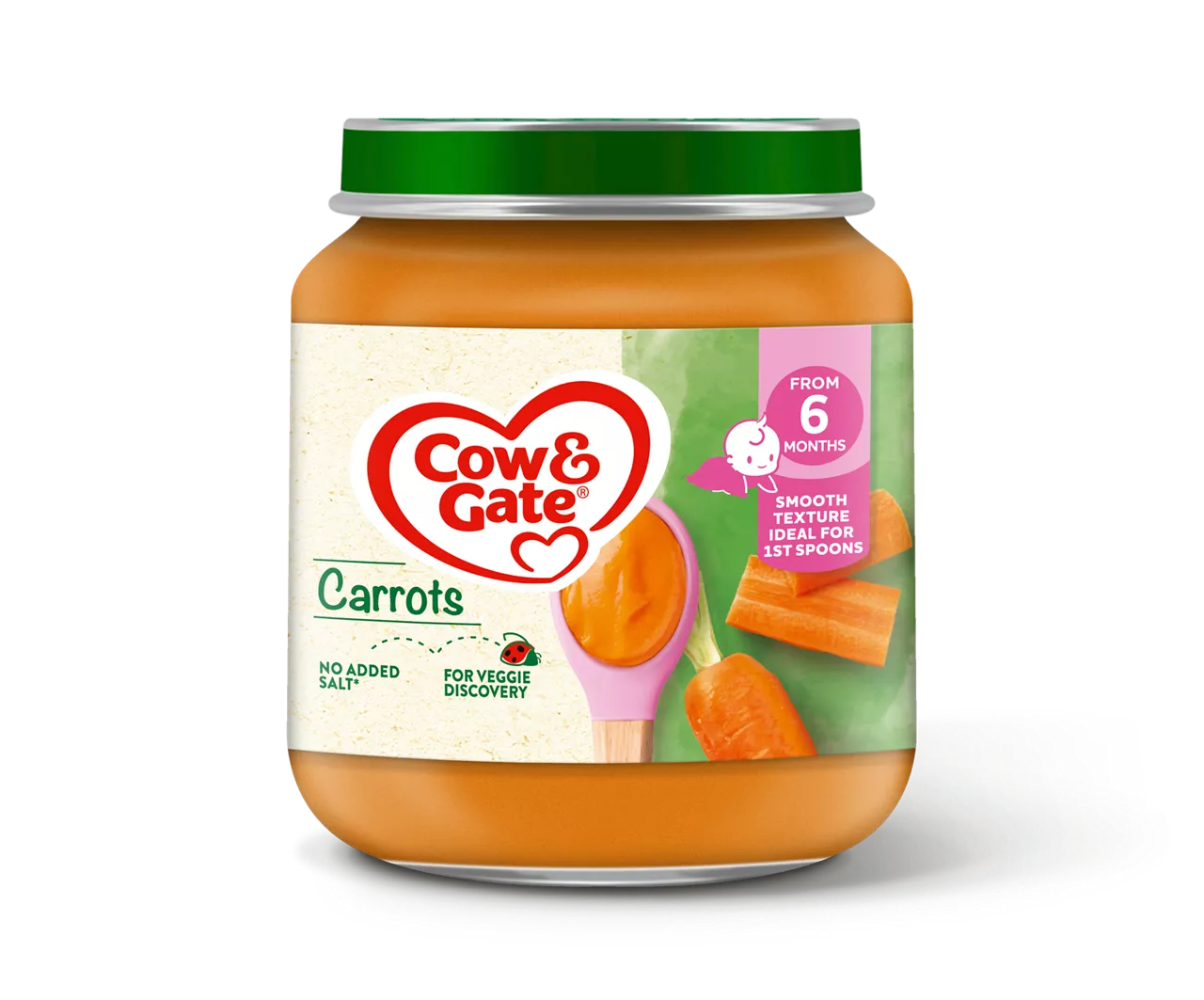 6 x Cow & Gate Jar Carrots - 125G