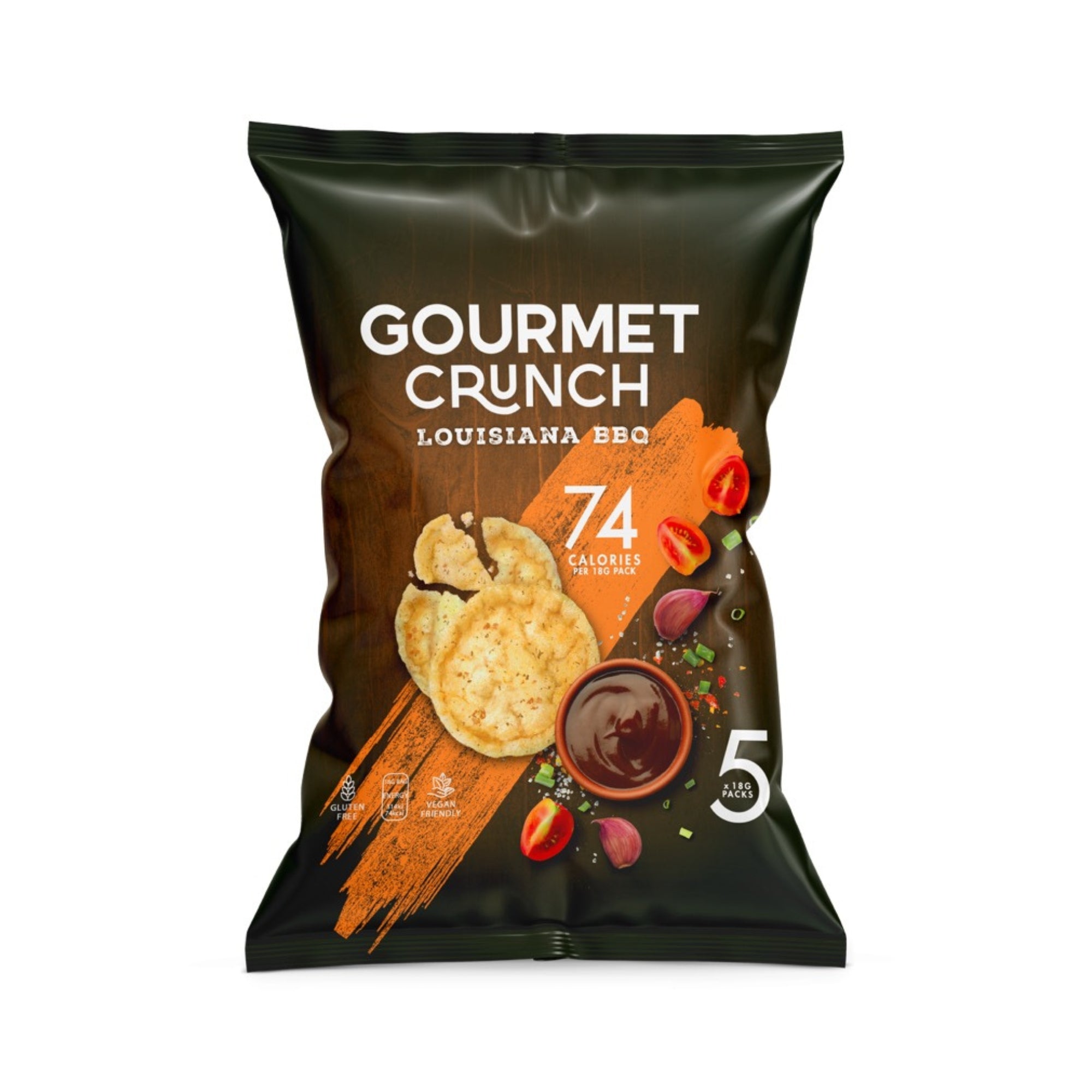 6 x Gourmet Crunch Louisianna Bbq 5pk - 5X18GM