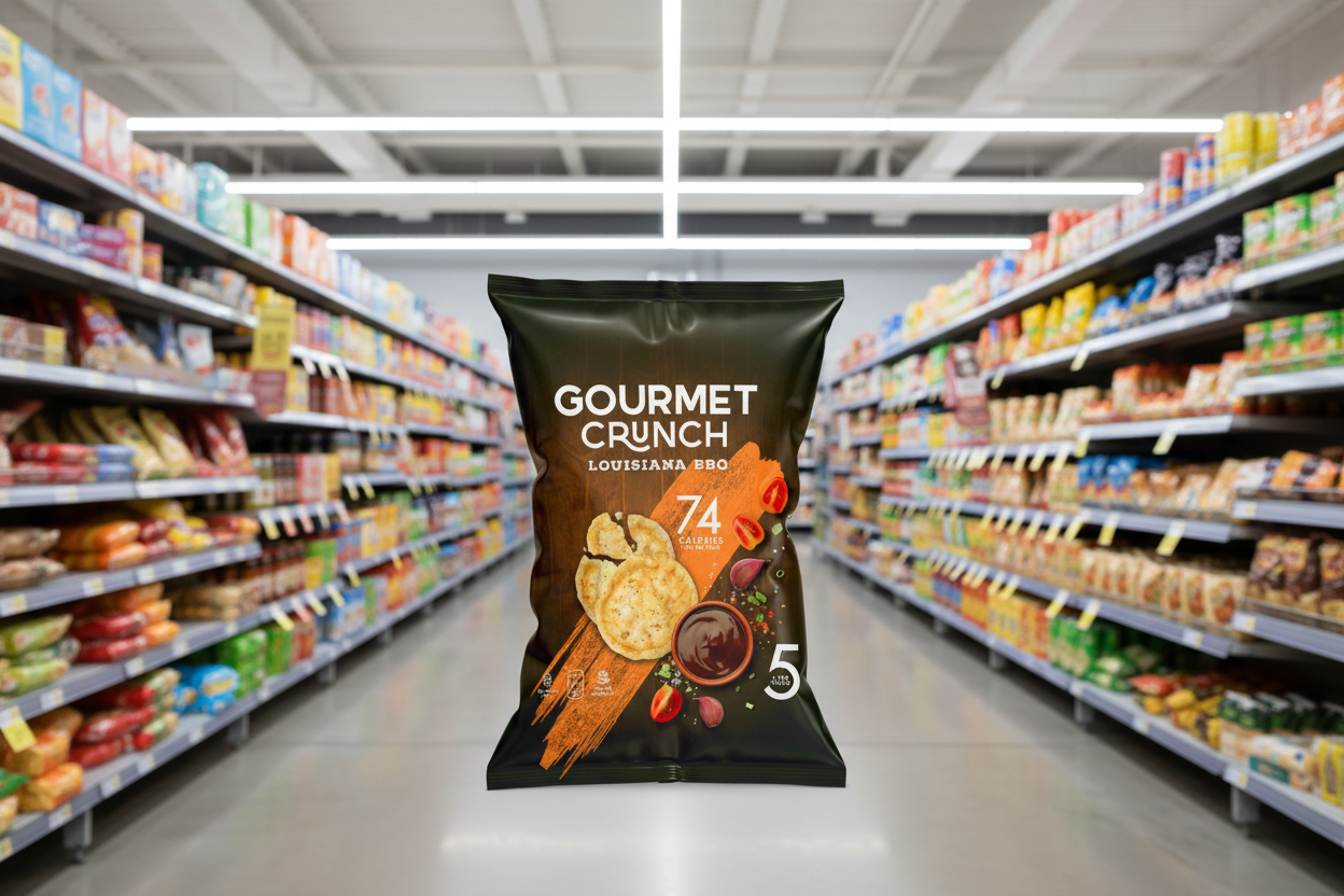 6 x Gourmet Crunch Louisianna Bbq 5pk - 5X18GM