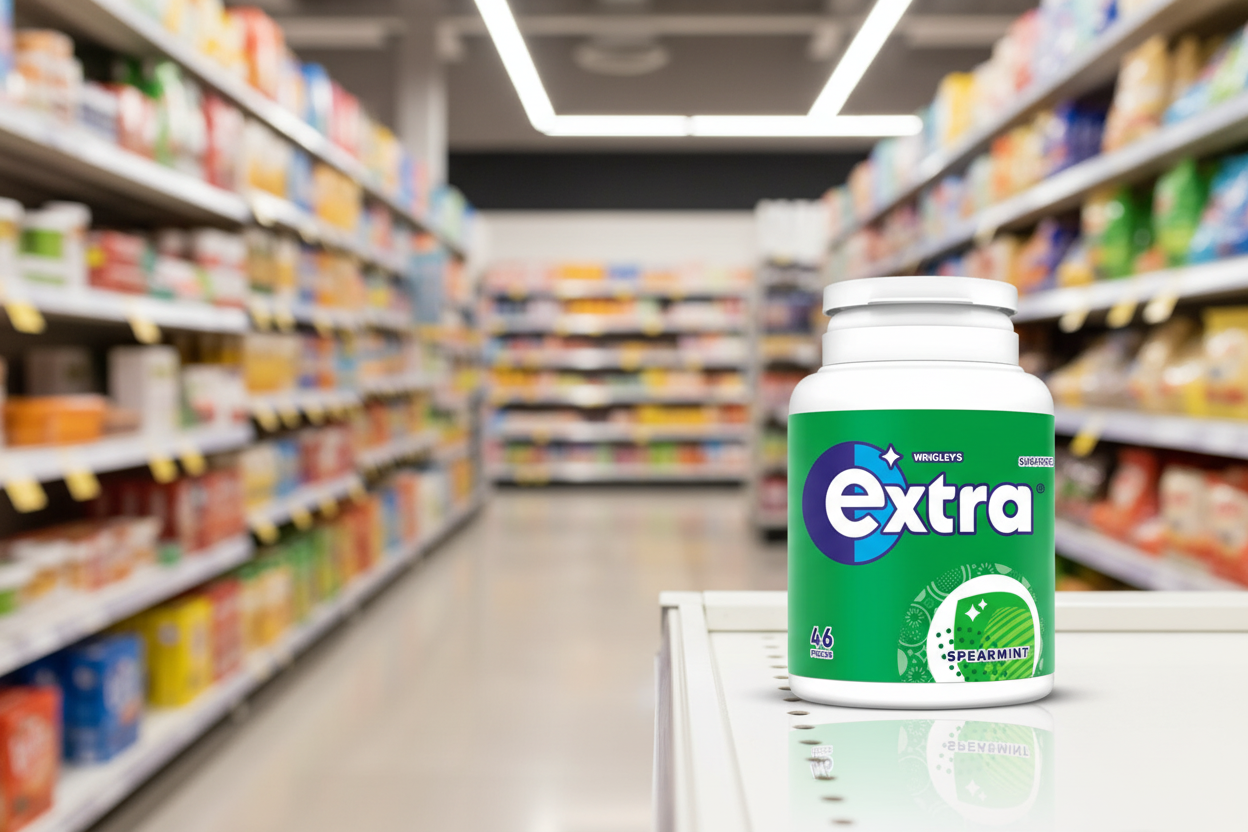 6 x Extra Spearmint Chewing Gum Bottle 46pce - 46 PCE