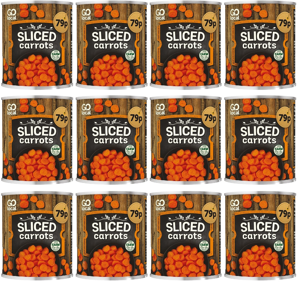 12 X Go Local Sliced Carrots - 300G