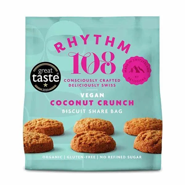 8 x Rhythm 108 Coconut Crunch Share Bag - 135g