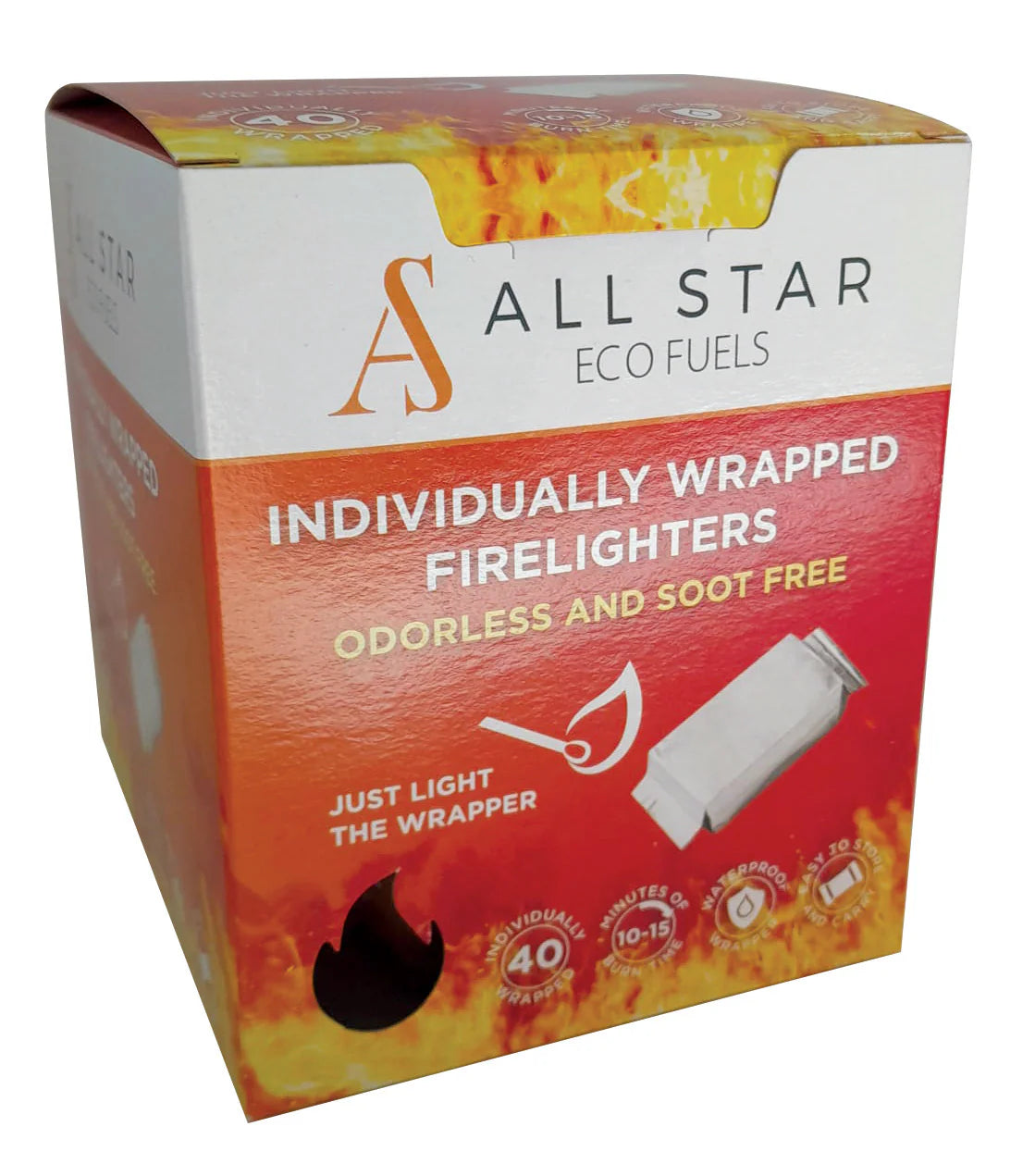 6 x All Star Individually Wrapped Firelighters - 40 PACK