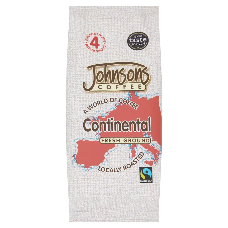 6 X Johnsons Continental Ground Coffee - 227G