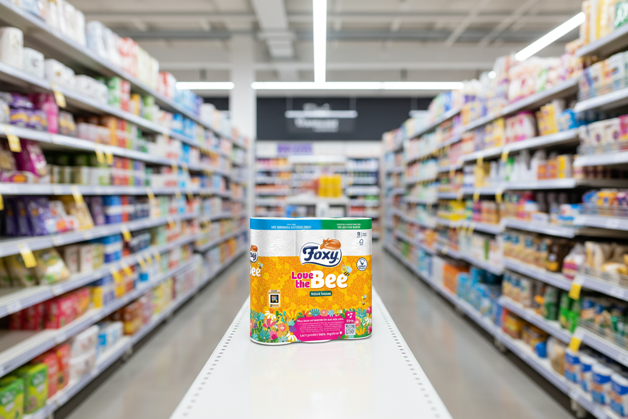 5 x Foxy Love The Bee Toilet Tissue - 9 PACK