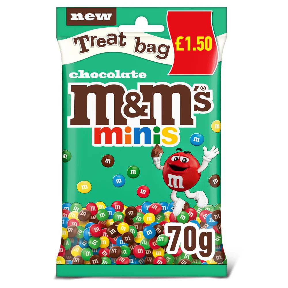 16 x M&m's Chocolate Minis Treat Bag - 70GM
