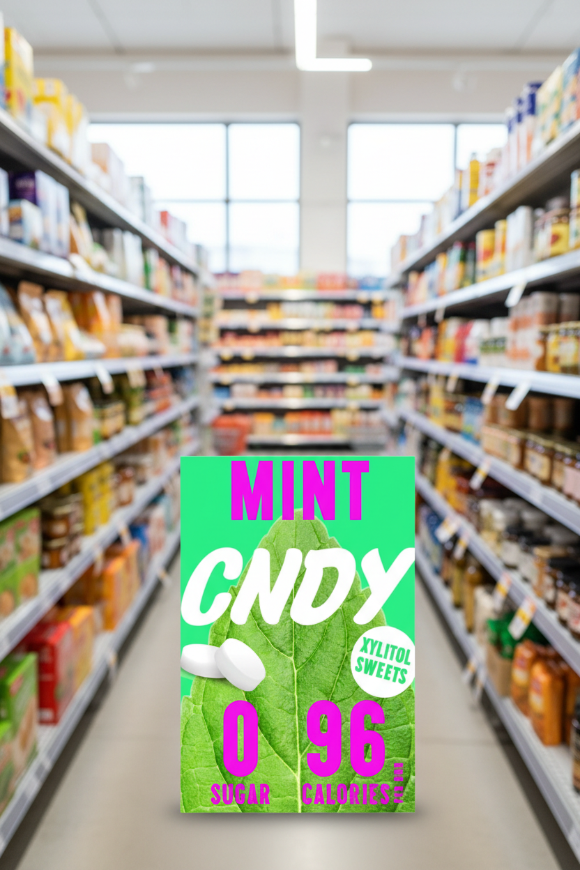 7 x CNDY Mint Sugar Free Sweets - 40g