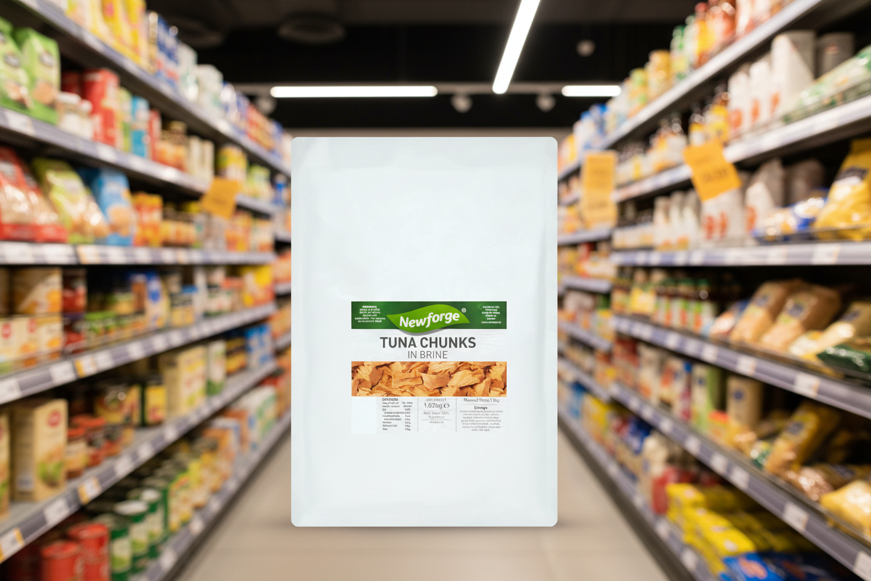 10 x Newforge Tuna Chunks In Brine 1.02Kg