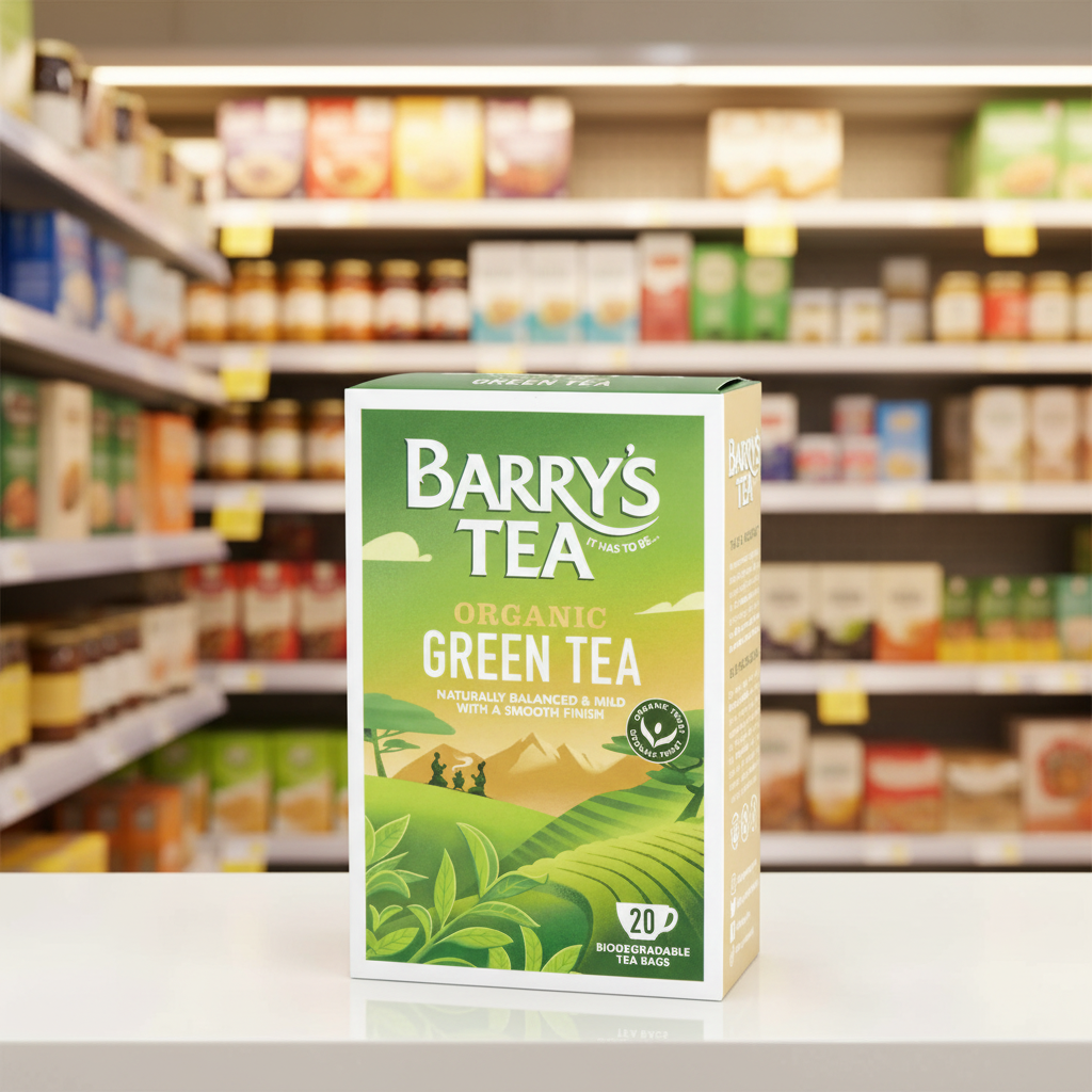 6 x Barrys Tea 20 Organic Green Tea 36G