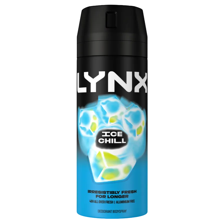 6 x Lynx Anti-Perspirant Deodorant Spray Ice Chill 150Ml