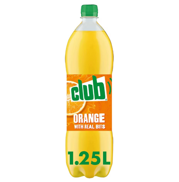 12 x Club Orange With Real Bits 1.25 Litres