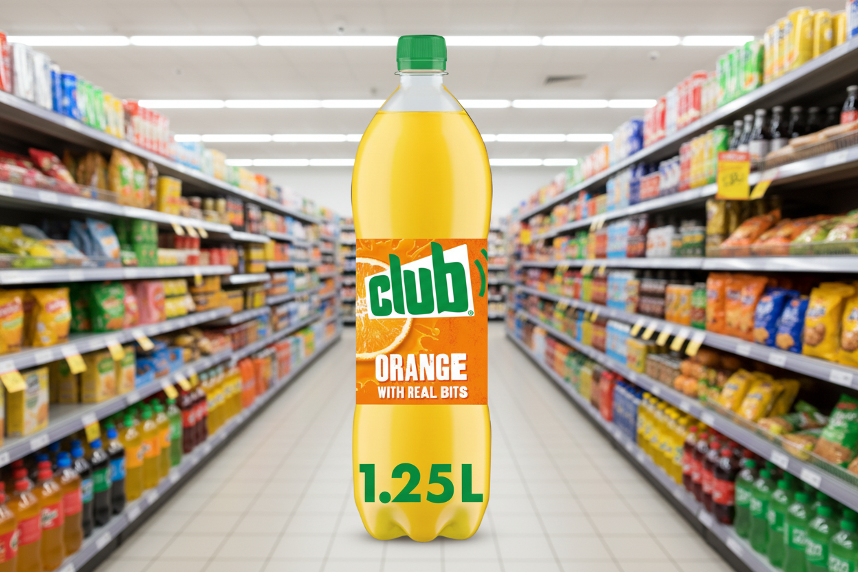 12 x Club Orange With Real Bits 1.25 Litres
