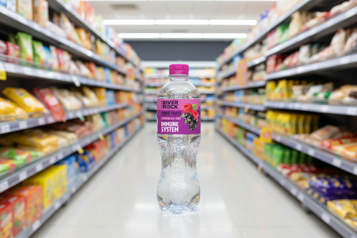 15 x Deep Riverrock Forest Fruits Sparkling Water Drink 500Ml