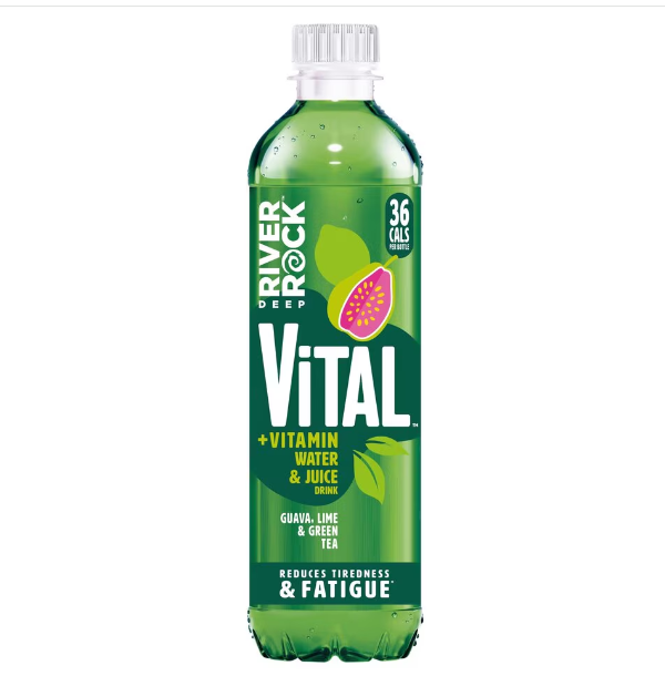15 x Vital Guava Lime & Green Tea Deep River Rock 450Ml