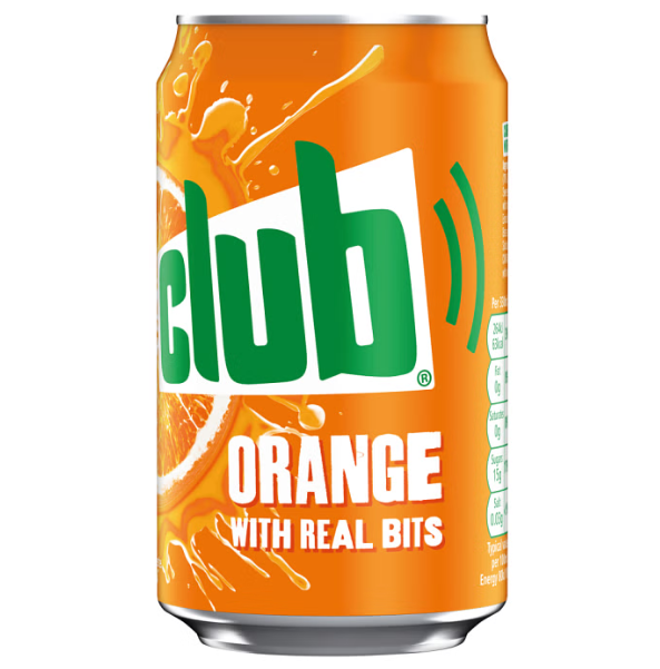24 x Club Orange With Real Bites 330Ml