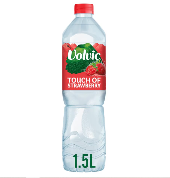 6 x Volvic Touch Of Fruit Strawberry Sugar Free 1.5L