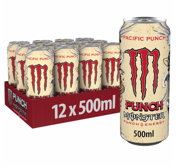 12 x Monster Energy Pacific Punch - 500ML
