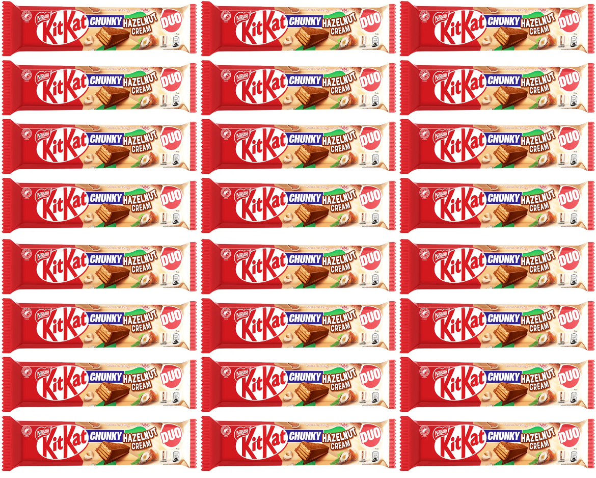 24 x Kitkat Chunky Duo Hazelnut Bar - 64GM