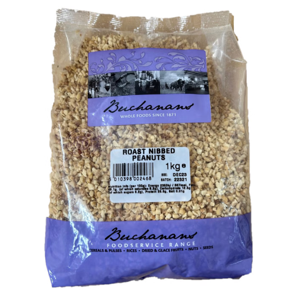6 x Buchanans Roast Nibbed Peanuts - 1Kg