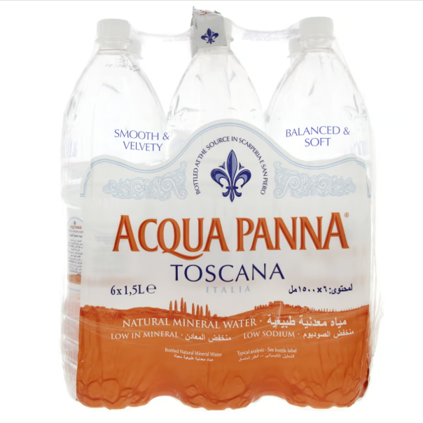 4 x Acqua Panna Tuscany Natural Mineral Water 6 X 250Ml (1.5L)