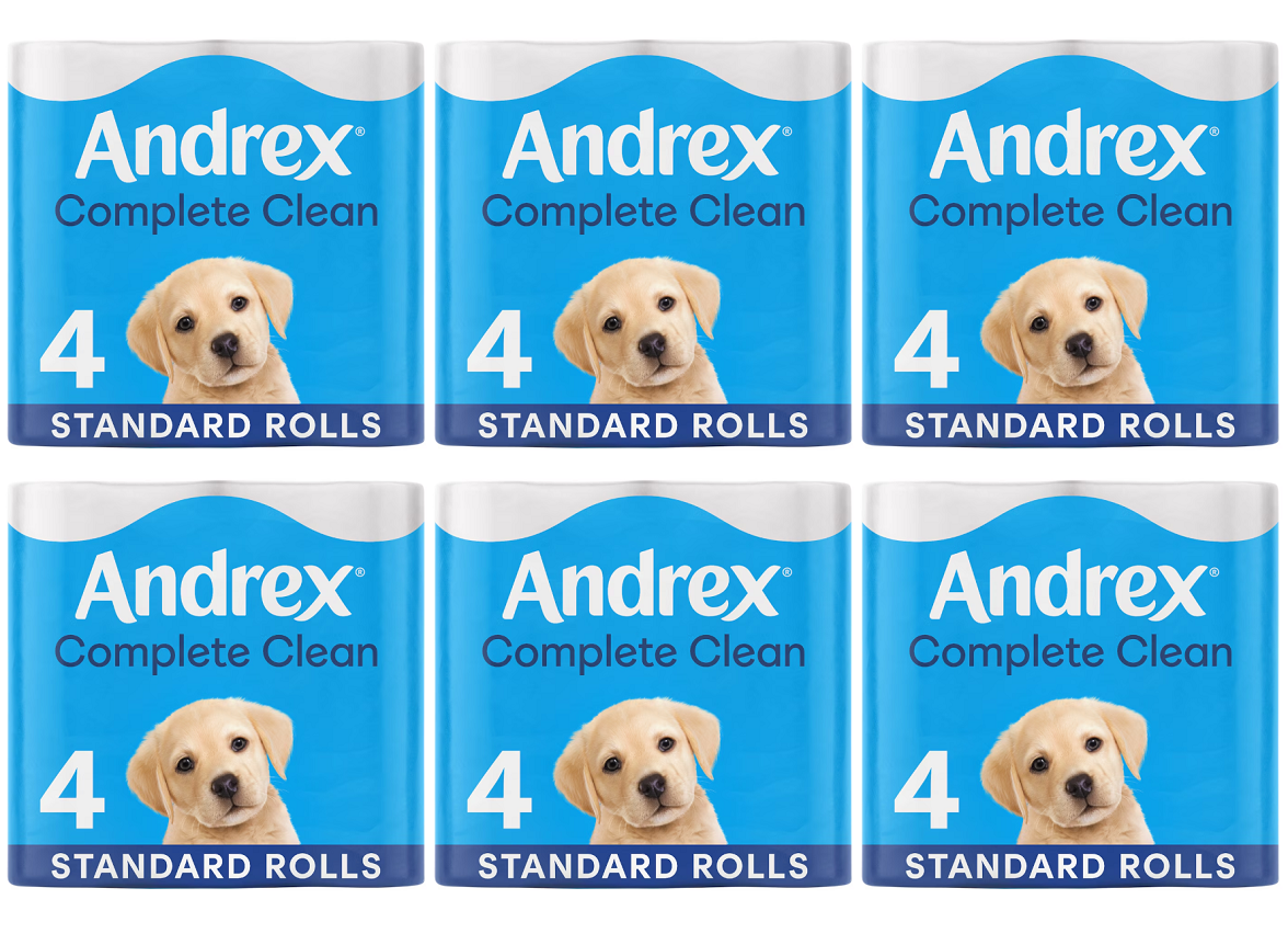 6 x Andrex Classic Clean Toilet Tissue 4 Rolls