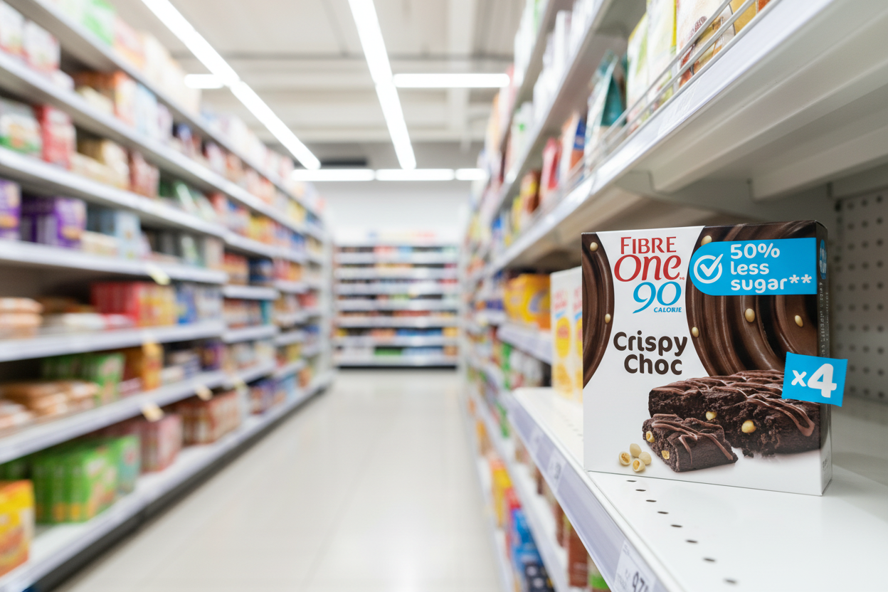 7 x Fibre One 90 Calorie Crispy Choc Brownies 4 X 24G (96G)