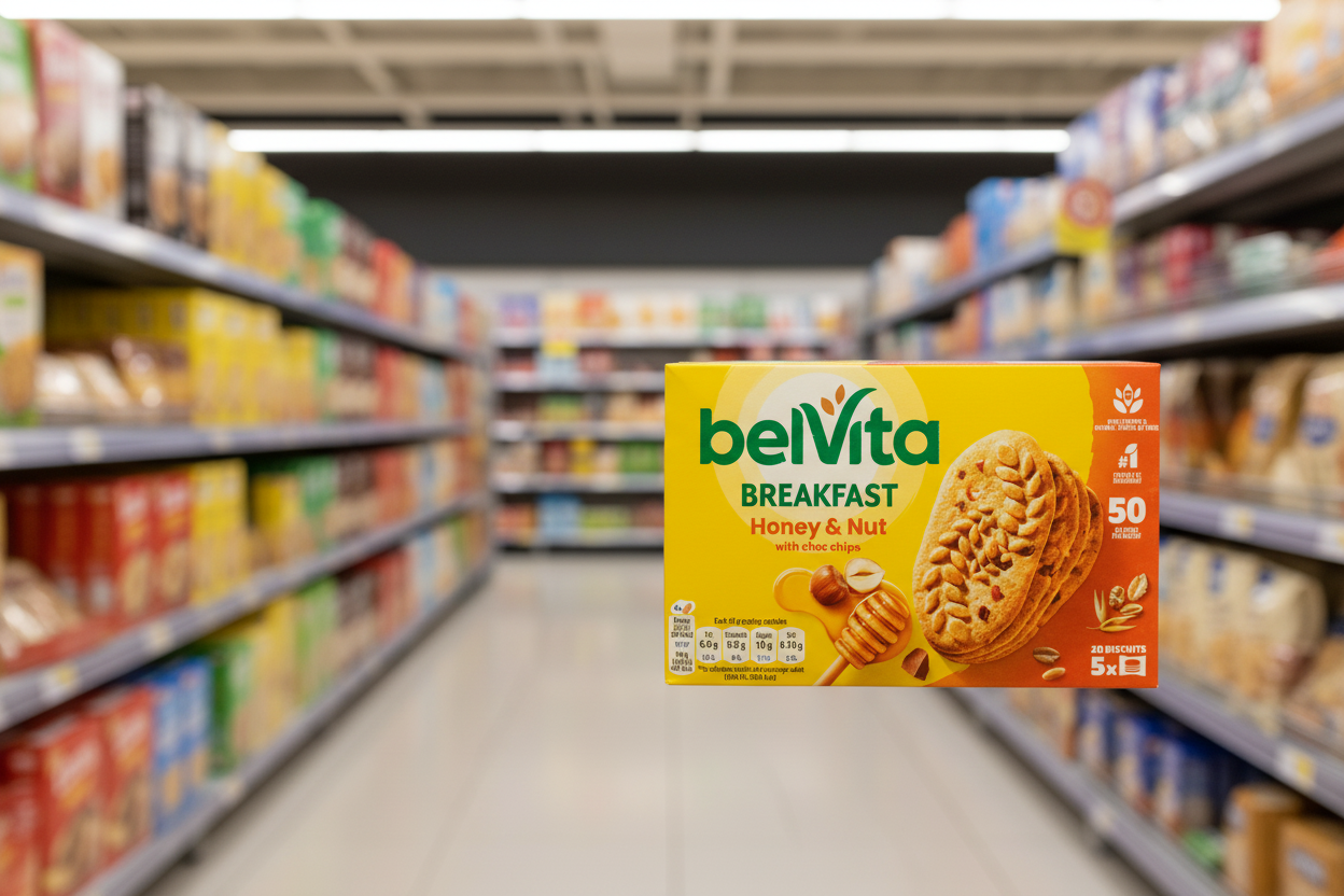 10 x Belvita Breakfast Biscuits Honey And Nuts 5 Packs 225G