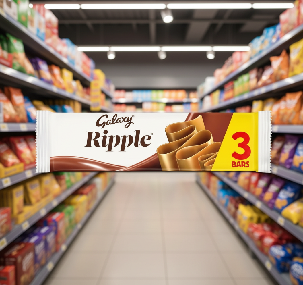 29 x Galaxy Ripple Milk Chocolate Snack Bars Multipack 3X30G