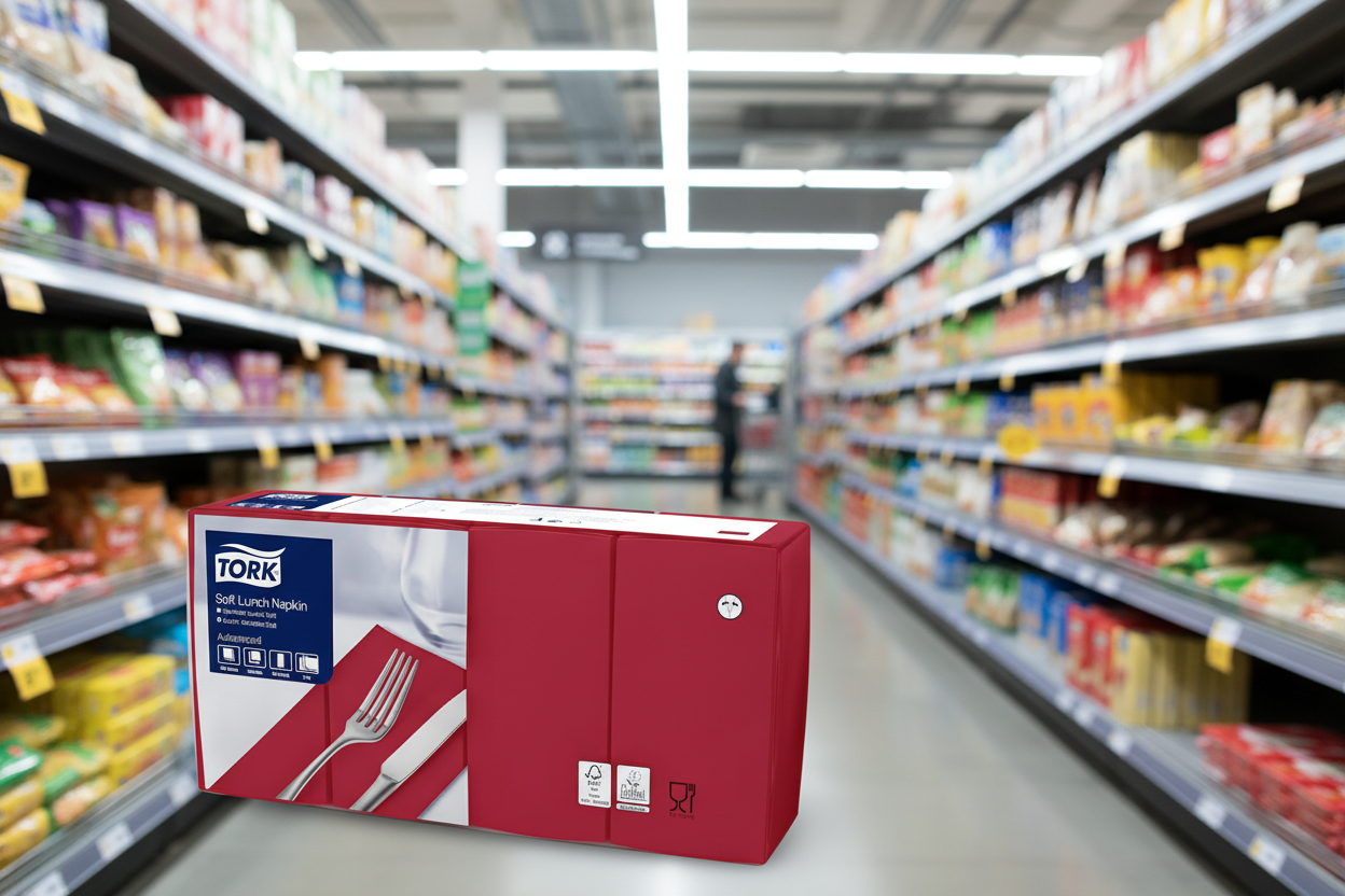 Tork Bordeaux Red Lunch Napkin 200PK