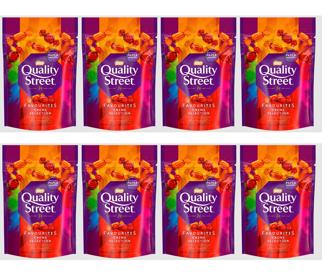 8 x Quality Street Mixed Creme Pouch - 281GM